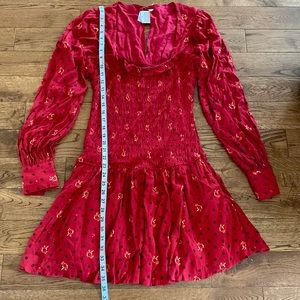 Free people new flirty  smocked dress M